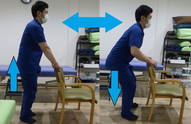 椅子でスクワット