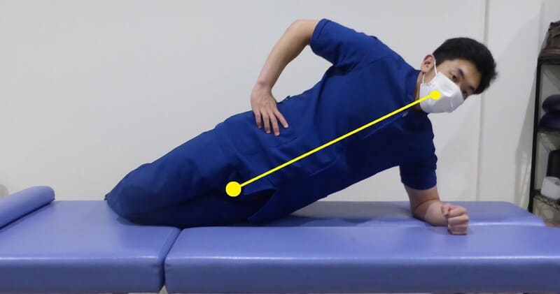 膝つきサイドプランク